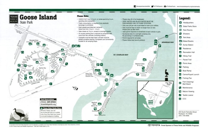 Goose Island State Park Map